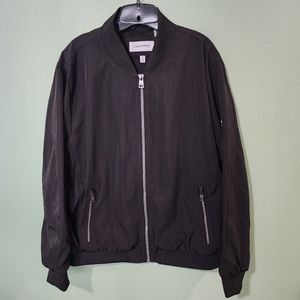 Men's Calvin Klein Black Zip Front Bomber Jacket Size XL